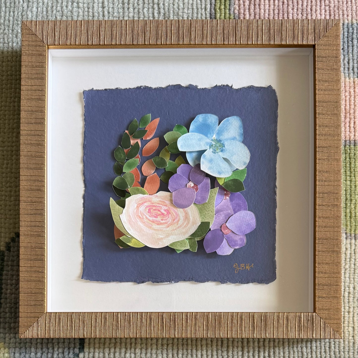 Mini Floral on Blue