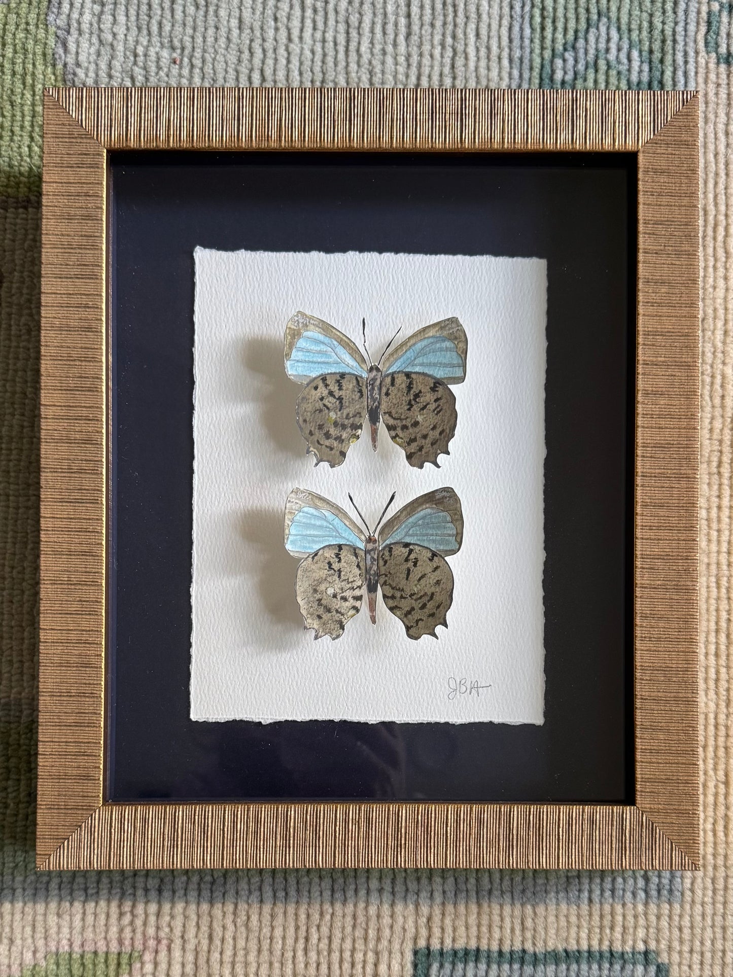 Double Butterfly on Navy