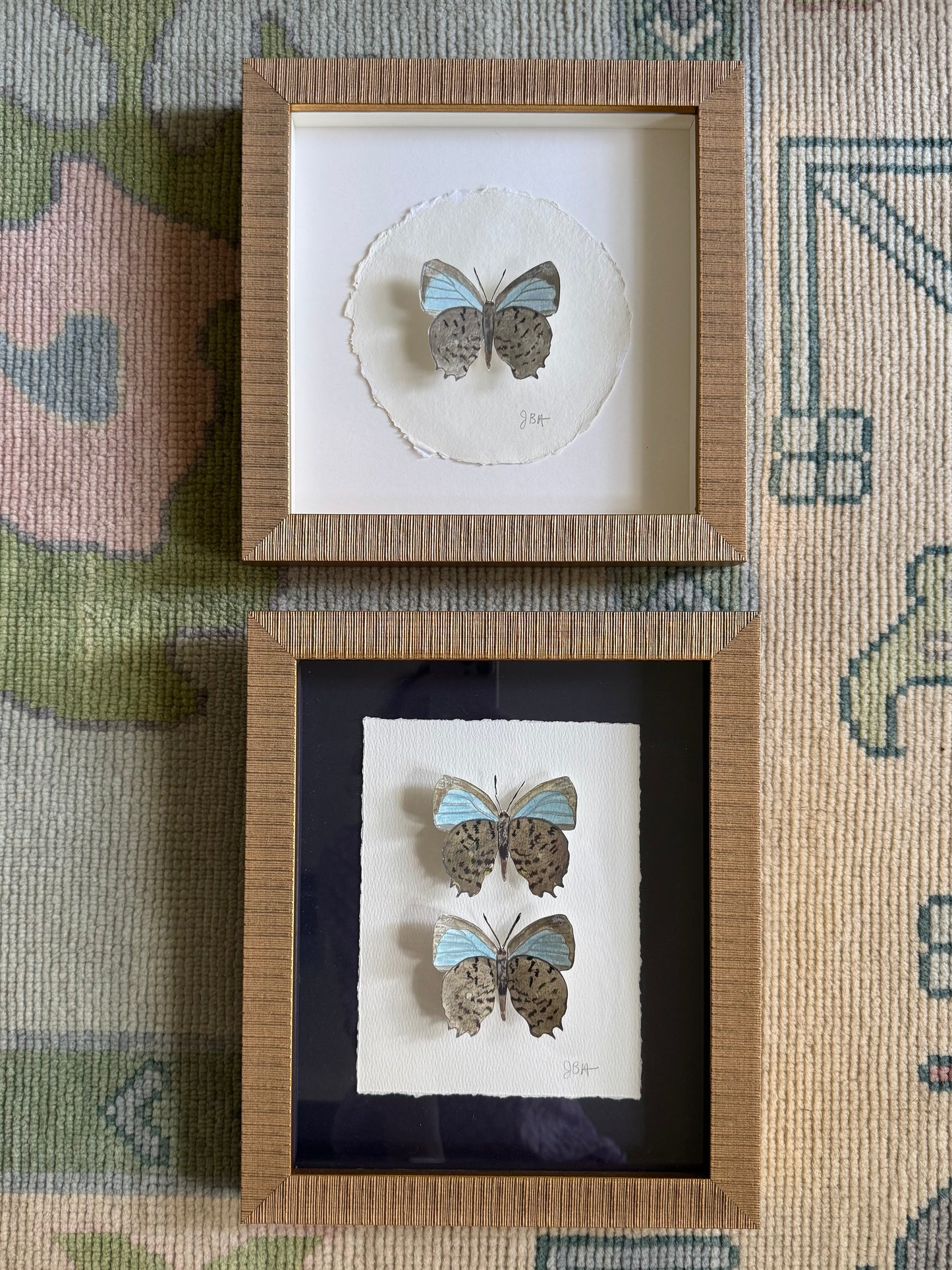 Double Butterfly on Navy