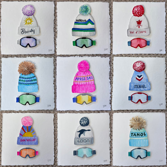 UNFRAMED SKI HAT COMMISSION 8x8