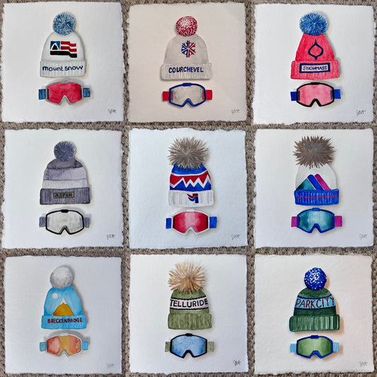 UNFRAMED SKI HAT COMMISSION 8x8