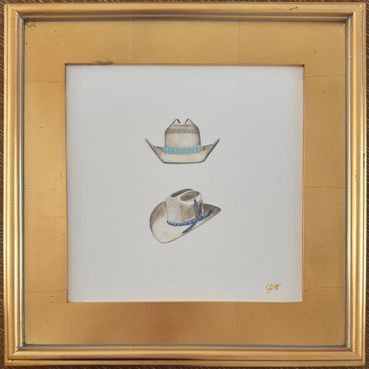 Double Western Hat - Blue