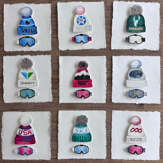 UNFRAMED SKI HAT COMMISSION 8x8