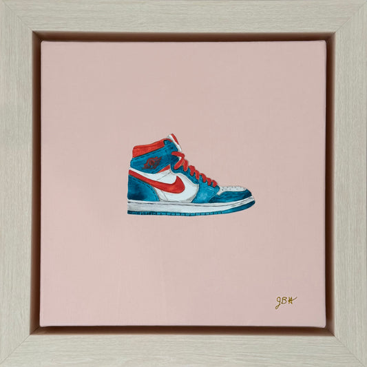 Nike Small - Teal and Tangerine on Orange