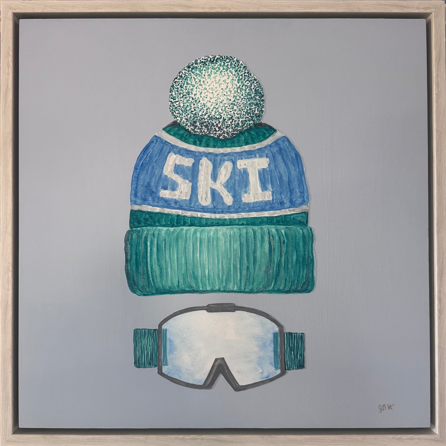 Oversized Ski Hat & Goggles