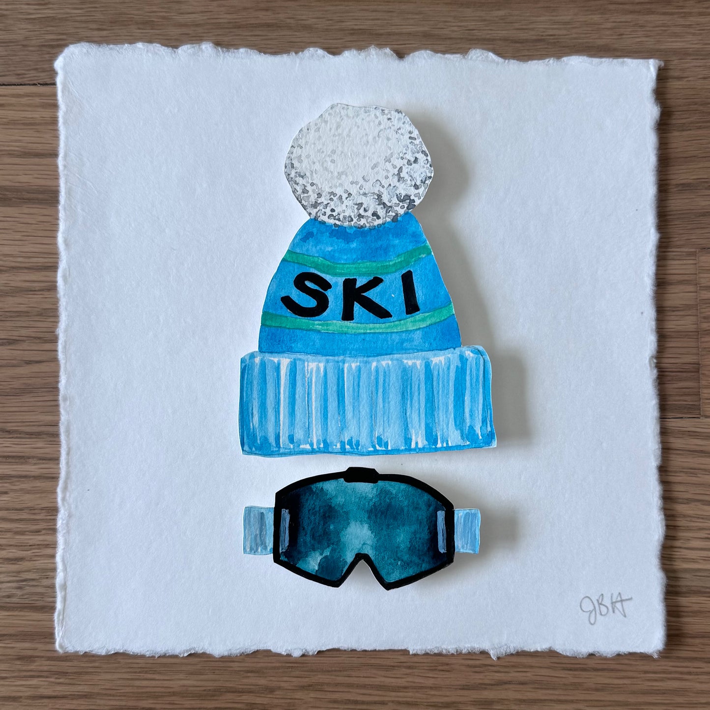 Ski Hat and Goggles - Blue